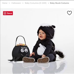 Pottery Barn Kids Baby Skunk costume